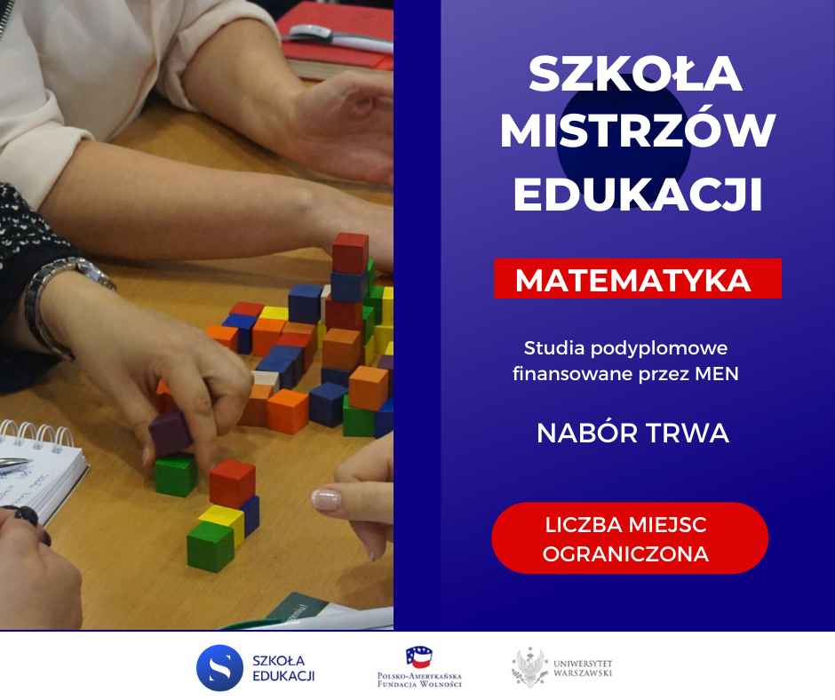 Studia podyplomowe dla nauczycieli matematyki uczących w klasach 4-8